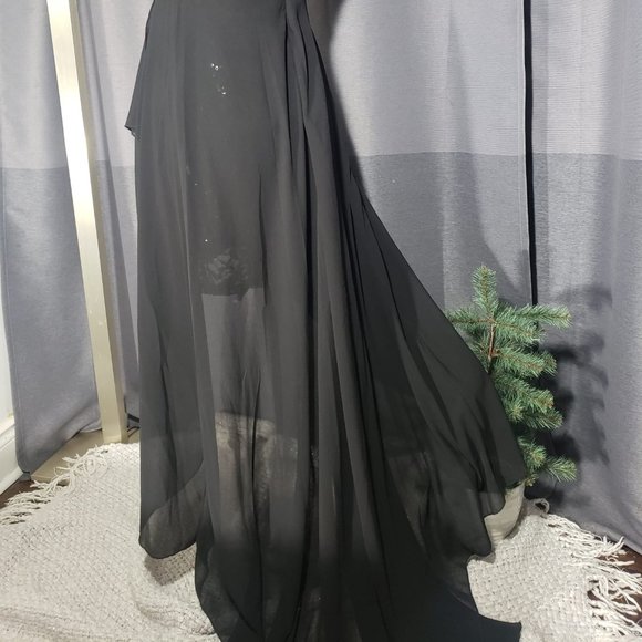 EXTREME Women Dress Off Shoulder Waist Chiffon Irregular Dress - Picture 4 of 5